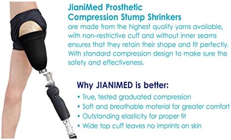 Prosthetic Stump Shrinkers – Above Knee, 35cm, Compression, Amputee Socks, 20-30, Daily use, Taiwan Excellence 4XL