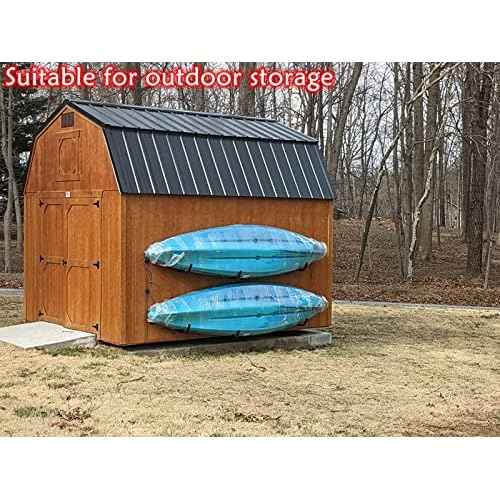 Garage Storage Kayak Hooks, 15.5 Inch Heavy Duty Storage Hanger, Wall Mounted Rack for Hanging Canoe Paddleboard, Surfboard, Snowboard, Ladders, Bikes, Black and Red, 15.5Inches x 10.8Inches