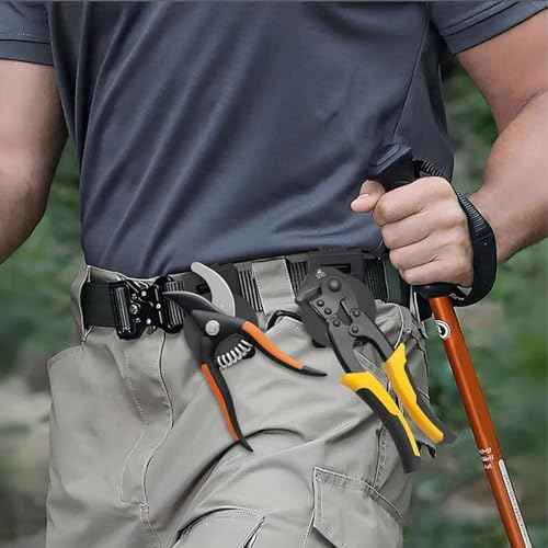 Tool Holster Belt Clip,Heavy-Duty Magnetic Tool Holder,Anti-Slip Strong Magnetic Clips Tool Belt Accessories for Hammer Screwdrivers Adjustable Wrench Heavy Tools Hardware(2 Pack)