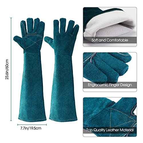 Animal Handling Gloves Bite Proof Multipurpose Pet Glove for Trips to Vet Grooming Puncture Proof Training Anti-Bite Scratch for Cat Dog Snake Falcon Grabbing Reptile