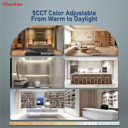 12 Pack 6 Inch LED Disk Lights, Dimmable Flush Mount Ceiling Disc Lights, 2700K/3000K/3500K/4000K/5000K 5CCT Selectable, 14.8W, 1150LM, UL/FCC/Energy Star, Installs with J-Box or Recessed Can