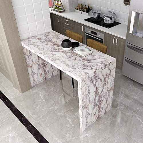 LACHEERY Granite Marble Contact Paper for Countertops Waterproof Faux Marble Countertop Peel and Stick Wallpaper Grey Removable Marble Wall Paper for Kitchen Cabinets Wall Desk Counter Top 15.8"x80"