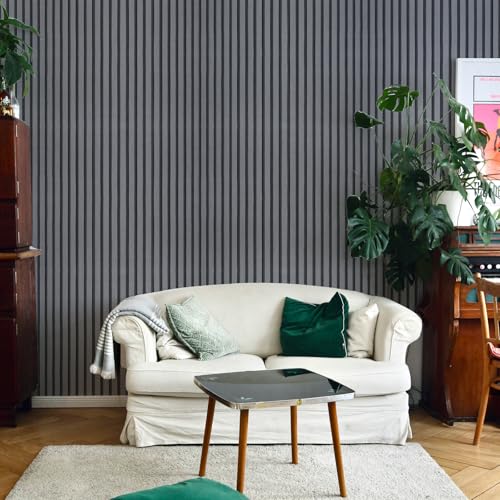 Peel and Stick Wallpaper Wood Slats, SelfAdhesive Wood Contact Paper, Removable WallCovering Home DIY for Wall Decor Bedroom, 17.3" X 118", Easy-to-Apply