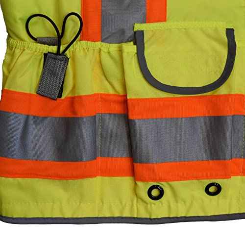 Radians SV55 Class 2 Heavy Woven Two Tone Engineer Vest with Padded Neck to Support Extra Weight in Cargo Pockets