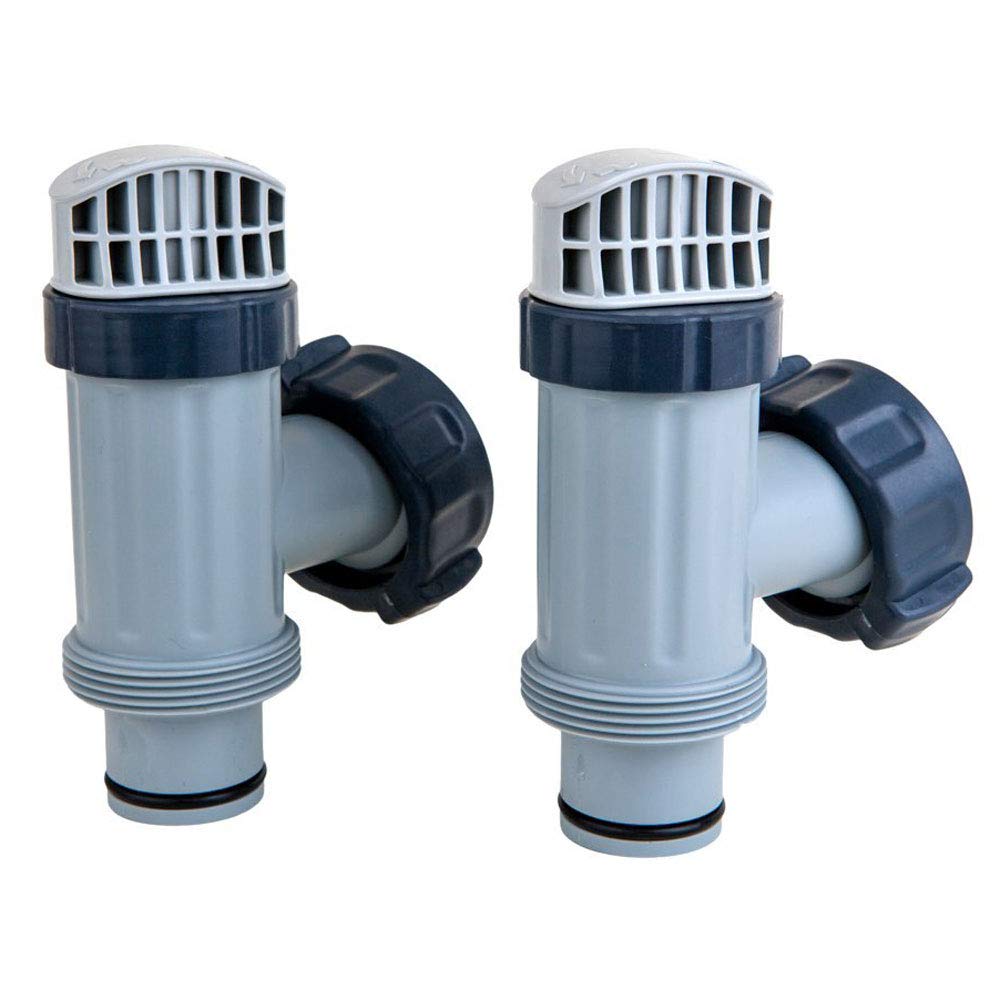Intex Above Ground Plunger Valves with Gaskets & Nuts + Hose Adapters (2 Each)