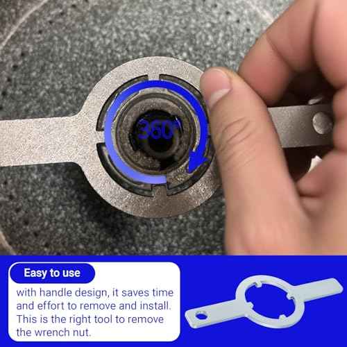 Ziyuan 21366 Spanner Wrench for Kenmore/Whirlpool Washer HD Tub Nut - TB123A Compatible Washer Adjustable Wrench for Washer Repair and Replacement, Interchangeable Drive Hub Kits (1 Pack)