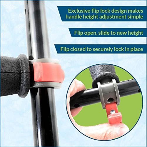 York Nordic - Spring Cushion Crutches Perfect for Sports Injuries and Travel - Heights 4'7" to 6'6" - Adjust Down to 22" for Travel
