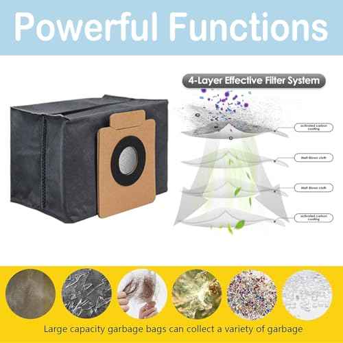 22 Pack X10 Pro Omni Replacement Accessories for Eufy X10 Pro Omni Robot Vacuum Cleaner, 2 Main Roller Brush, 6 Dust Bags 4 Side Brushes 4 Filters 4 Mop Pads 1 Screwdriver 1 Clean too