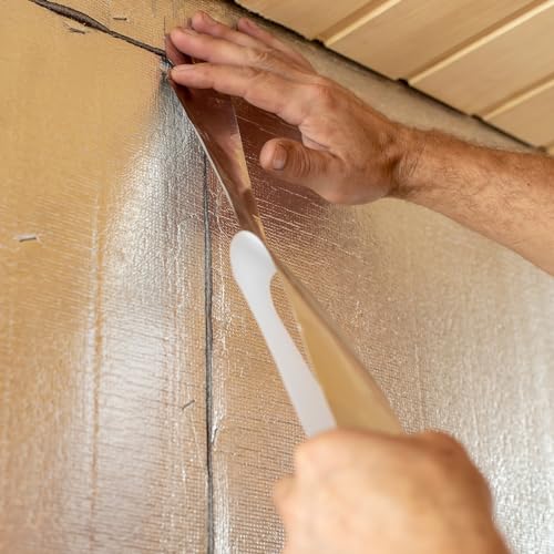 Aluminum Foil Tape Adhesive Metal Tape, [for Sealing Patching Hot Cold HVAC, Duct, Pipe Insulation] - 1/4inch/66ft/2.4 Mil