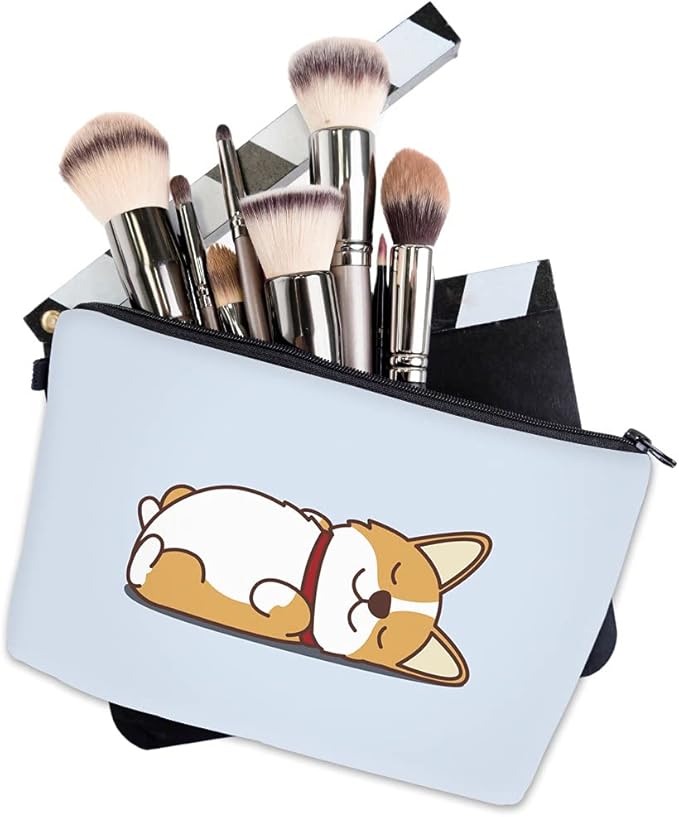 Deanfun Makeup Case Small, Cosmetic Zipper Bag Waterproof for Purse Mini, Women Cute Traveling Accessories Pouch for Ladies Thanksgiving Christmas Gifts(D2-55061)