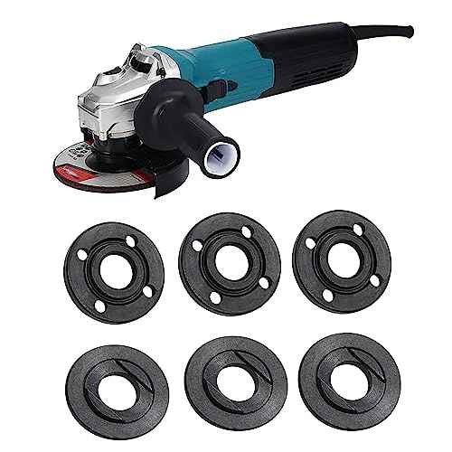 7PCS Grinder Flange Angle Wrench Spanner Metal Lock Nut£¬1PCS Angle Grinder Wrench, 6PCS Flange Nuts,Compatible with Dewalt Bosch Black Decker Ryobi Makita(5/8"-11 threaded shaft)