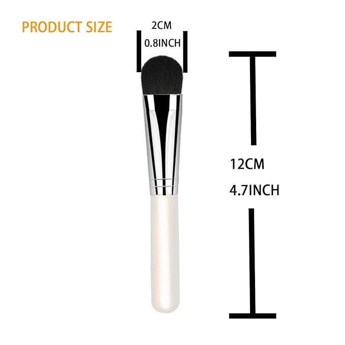 Facial Mask Application Brush, Black+White Soft Man-made Fiber Brush Head Cosmetic Tool for Body Lotion, Mud, Clay, Charcoal Mixed Mask