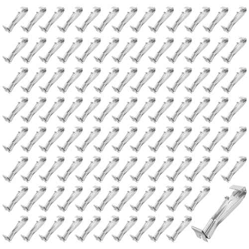 5 Inch Gutter Hangers, Hidden Aluminum Gutter Brackets with Assembled Screw - Support Sagging rain gutters.(100 Pcs)