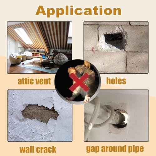 1Pack Steel Wool for Mice Control 3.2" x10.5 ft Wool, Gap Filler for Home & Garage, DIY Bundle with Gloves & Scissors