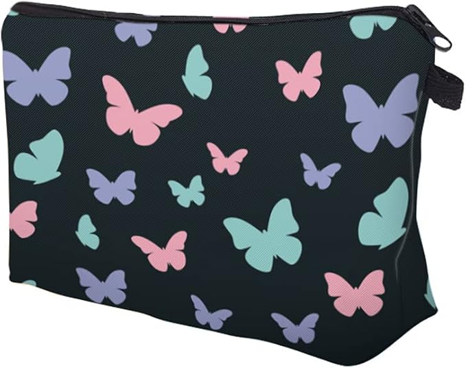 Deanfun Makeup Case Small, Cosmetic Zipper Bag Waterproof for Purse Mini, Women Cute Traveling Accessories Pouch for Ladies Thanksgiving Gifts(D2-55122)