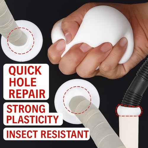 Waterproof Wall Repair Putty ? White Sealing Clay, 8 oz ? Moldable Filler for Wall Holes, AC Pipe Gaps, Cable Openings ? Indoor & Outdoor Use