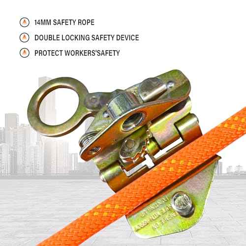 Rope Grab Fall Protection-Auto Locking Rope Grabs Fall Arrester,Used with 5/8¡± Lifeline Rope for Construction,Climbing, Fall-Protection Comply,Aerial Work