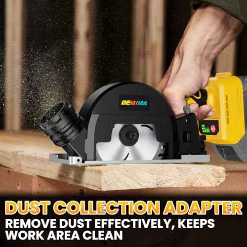 4" Brushless Cordless Cut-Off Tool Compatible with Dewalt 20V MAX Battery, 500W mini Saw Up to 12000RPM with 6 Cut Off Wheel, 4" Blades & Base Plate for Metal, Wood, Tile and Plastic (No Battery)
