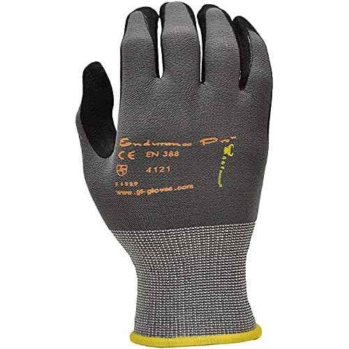 G & F Products Endurance Pro Seamless Knit Nylon Gloves with Micro Form Nitrile Grip, XLARGE (Pack of 12) (1529XL-DZ) Black