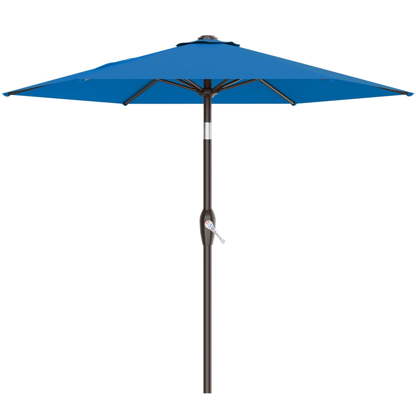 AreShark 7.5FT Patio Umbrella Table Market Umbrella with 6 Sturdy Ribs, Button Tilt/Crank Heavy-Duty Round Outdoor Umbrellas for Garden, Deck, Backyard,and Pool, Royal Blue