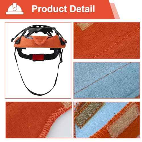 20 Pcs Reusable Sweat Bands for Hard Hats, Washable Cotton Hard Hat Liner and Comfort Pad