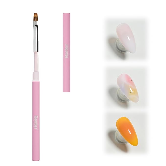 Beetles Nail Art Brush 1Pcs Ombre Gel Nail Art Design Pen Painting Tools Ombre Gradient Fingernail Brush Nails Cleaning Brushes Nails Salon Diy at Home