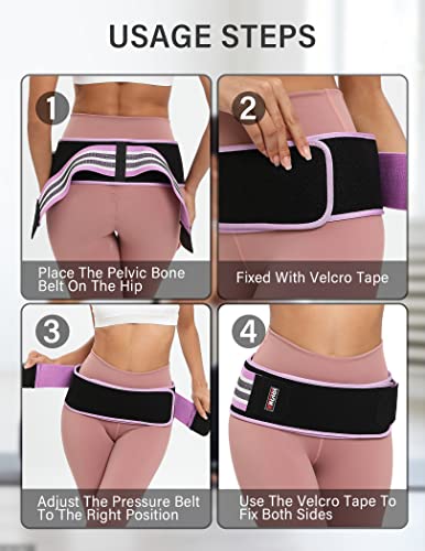 Sacroiliac Belt Lower Back Pain SI Joint Hip Belt Breathable Anti-Slip Pelvic for Men and Women Adjustable Sciatica Pelvis Lumbar Pain Relief -Pelvic Support Belt-Hip Braces(Petite XS/S)