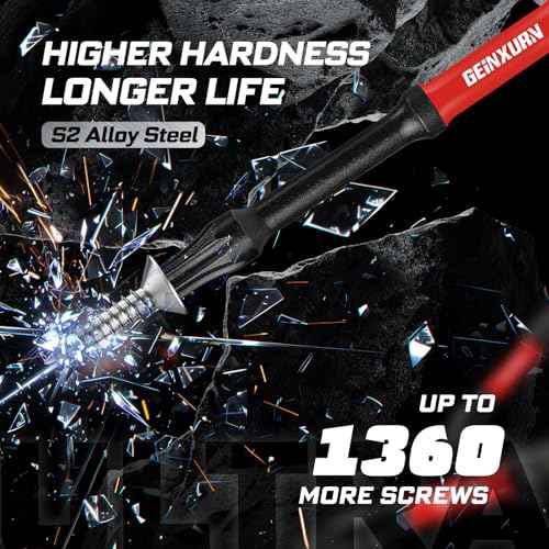 3¡±Impact Torx Screwdriver Bits Set,13Pcs Magnetic S2 Steel Long Extension Star Driver Bits Set (T7-T40) with Color Coded Base