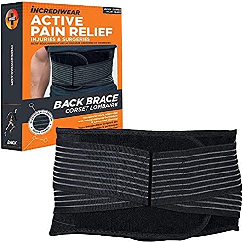 Incrediwear Back Brace - Back Support Brace for Back Pain Relief from Muscle Pain, Sciatica or a Herniated Disc, Everyday Lower Back Lumbar Support (Large)