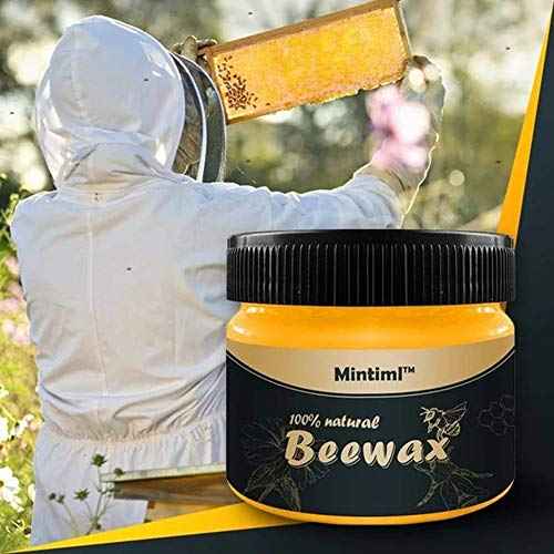 Wood Seasoning Beewax,Beewax Polish for Wood & Furniture,Metal & Leather,Complete Solution Furniture Care Home Cleaning,Protect and Enhance The Shine