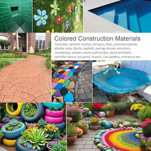 Iron oxide powder, concrete pigment-Blue iron oxide pigment concrete color pigment concrete pigment powder for concrete coloring(Blue, 0.22lb)