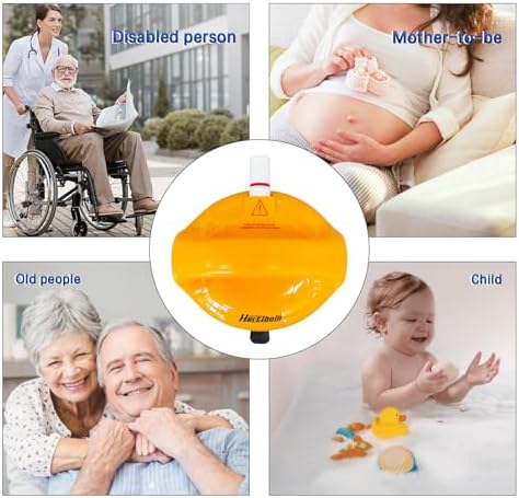 Shower Grab Bars, Safety Shower Grab Bars for Seniors, Drill-Free Shower Handle for Bathroom, Grab Bar for Elderly, Post-Surgery, Pregnant, Orange