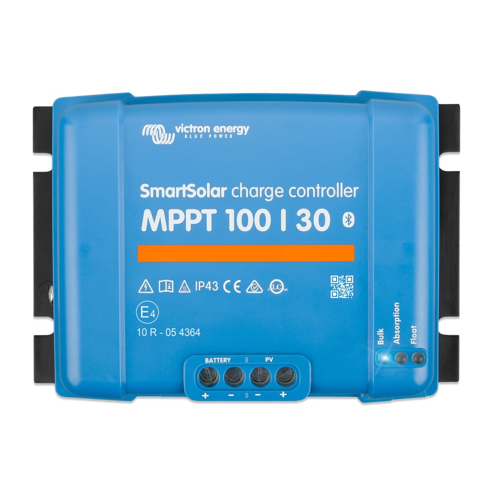 Victron Energy SmartSolar MPPT Solar Charge Controller (Bluetooth) - Charge Controllers for Solar Panels - 100V, 30 amp, 12/24-Volt