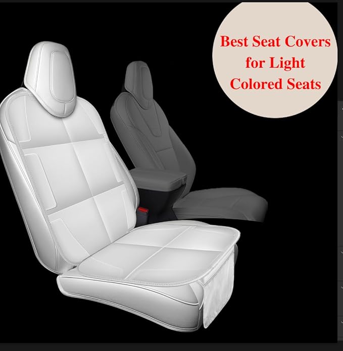 Meolsaek Car Seat Protector for Child Car Seat, Durable 600D Fabric Waterproof Car Seat Cover with Thick Pad Non-Slip Backing，No Imprints (Light Gray-1 pc)
