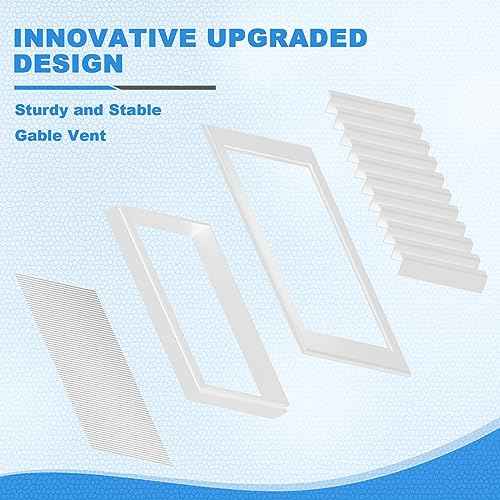 18" x 18" Paintable Gable Vent, Enhance Attic & Shed Ventilation, Durable Aluminum Design with Screen, Stylish Home Improvement - Vent Opening: 16" x 16"