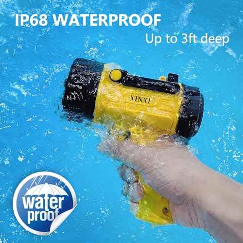 Rechargeable Spotlight Flashlight 200,000 Lumen LED, IP67 Waterproof 12 Hours Long Running Spot Light, Impact Resistant Handheld Spotlight with Detachable Red Lens