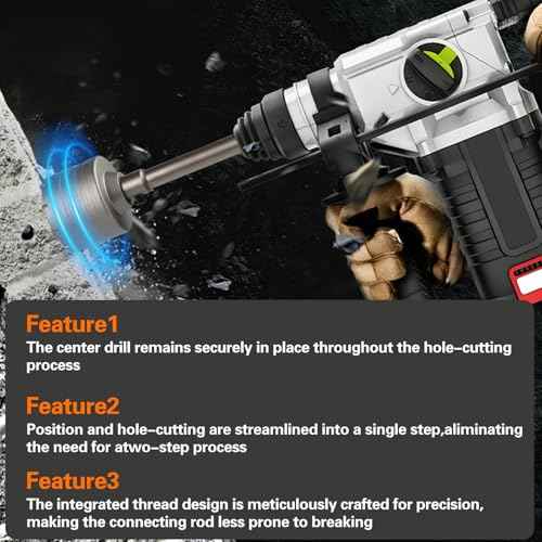 Concrete Hole Saw Kit with SDS Plus & Max Shank 20PCS, Cement Hole Saw Set for Concrete Cement Brick Stone Wall