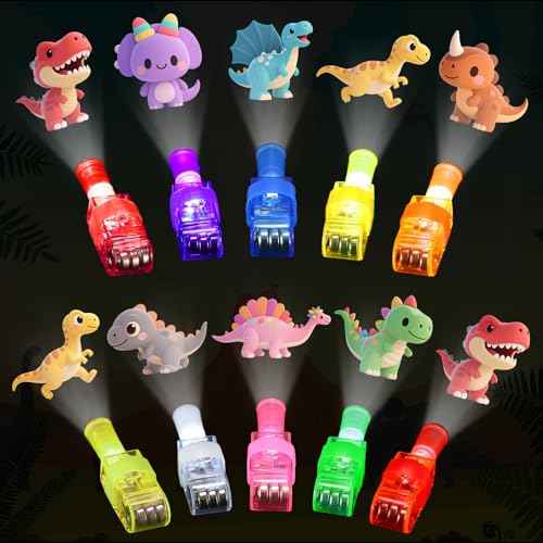 40 Pack Dinosaur Party Favors£¬Dinosaur LED Light Up Finger Lights Glow in the Dark Finger Flashlights Bulk for Kids Girls Boy Classroom Prizes Birthday Christmas Stocking Stuffers Gifts Party Favors