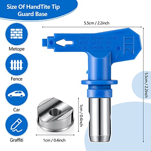 3 Pieces Spray Tips Airless Paint Spray Gun Sprayer Tip Guard Nozzle Seat Replacement for Airless Spray Paint Tip Nozzle Blue Airless Spray Paint Nozzle and Guard for Sprayer