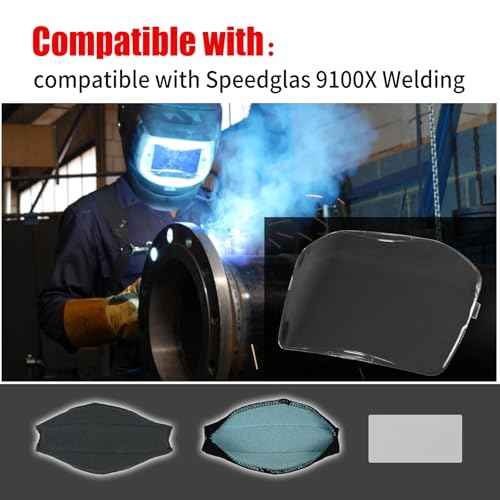 06-0201-20 Outside Lenses For 9100x Helmet,9100X Welding Starter Kit includes 5 Pack 06-0200-51 Outside Protection Plates & 2 inside protection plates and a sweatband.2.10" x 4.20" ADF Viewing Area