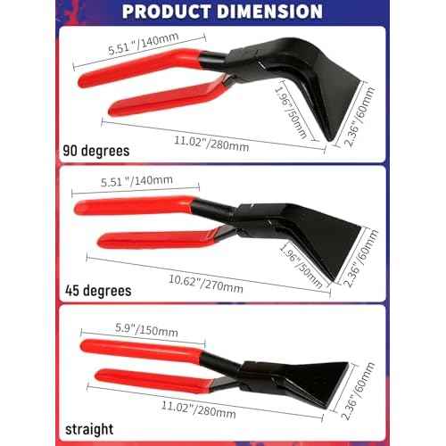 3-Piece Hand Seamers Sheet Metal Tools Straight, 45¡Æ & 90¡Æ Hand Sheet metal Bending Pliers Set