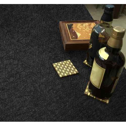 GloryTik Black Silk Wallpaper Peel and Stick Black Textured Embossed Self Adhesive Contact Paper Removable Thicken Wallpaper for Living Room Cabinet Kitchen Decoration Vinyl Roll 17.3"X78.7"