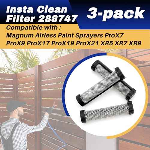 3 Pack 288747 Filter for Graco Paint Sprayer Accessories, Compatible with Graco Magnum ProX7 ProX9 ProX17 ProX19 ProX21 XR5 XR7 XR9, Replacement Parts