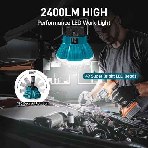 18V LED Camping Lantern for Makita 18V LXT Battery, 24W LED Work Light for Emergency and Hurricane,Camping, Hiking, Fishing£¨Battery Not Included£©