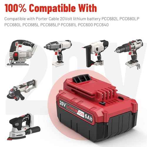 Fancy Buying 6.0Ah 20 Volt PCC685L Replacement Battery for Porter Cable PCC685L PCC680L PCC682L Cordless Power Tools Battery