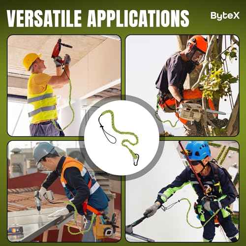 ByteX 15 Pack Tool Lanyard with Single Metal Buckle and Adjustable Loop End, Standard Length, Maximum Weight Limit 8KG 17.6lb