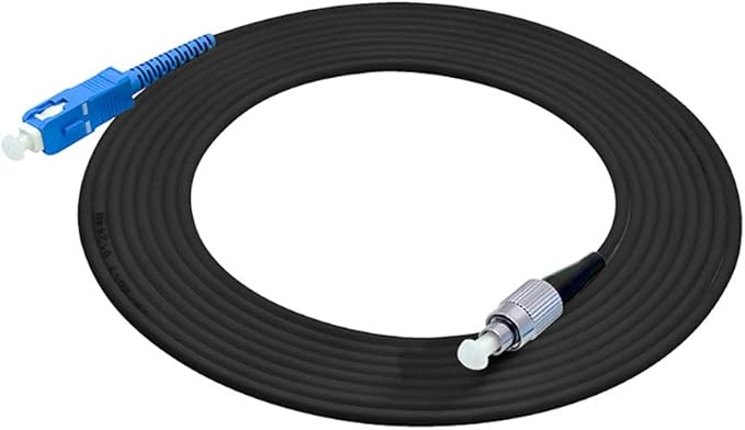 Jeirdus 600M SC to FC Outdoor Armored Simplex 9/125 SM Fiber Optic Cable Jumper Optical Patch Cord Singlemode 600Meters 492ft SC-FC
