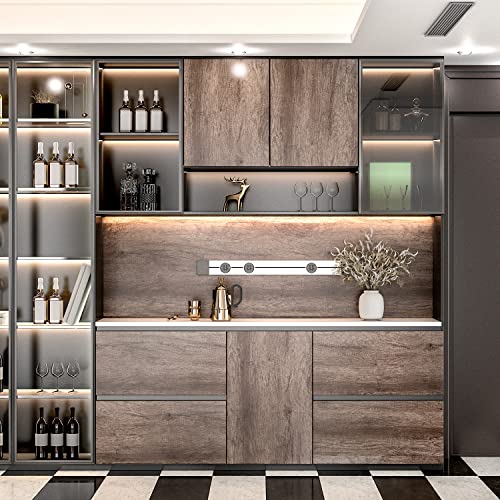 AbaBoorty 85''x15.8'' Classic Gray Oak Wood Wallpaper Peel and Stick Wood Look Vinyl Wrap for Cabinets Shelves