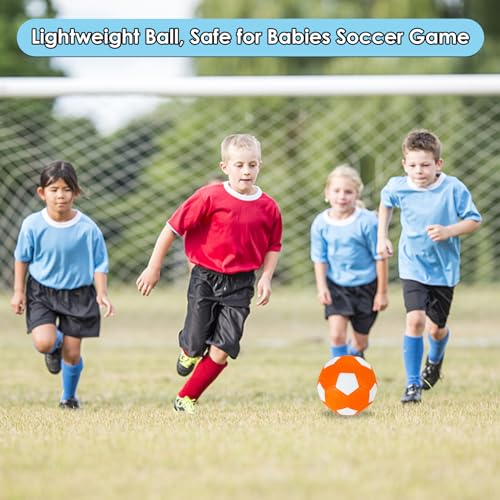 Curve Soccer Ball for Kids Size 4, Swerve Soft Soccer Ball for Boys and Girls, Indoor and Outdoor Activities Games, Safe Kick Play in Inside House, Backyard and Lawn, Comes with Pump