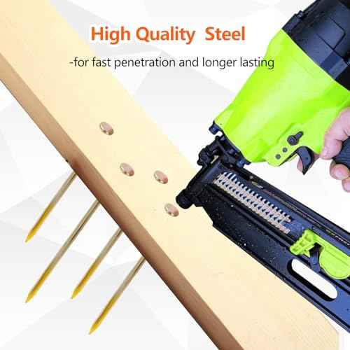 Framing Nails 21 Degree 3 SIZES (3-1/2"+3.0"+ 2-3/8", 150 per Size) Full Round Head EG Smooth Shank, 450 Count Assorted Size, for Pneumatic, Electric 20 to 22 Degree Framing Nailer